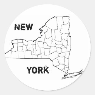 New York Runder Aufkleber