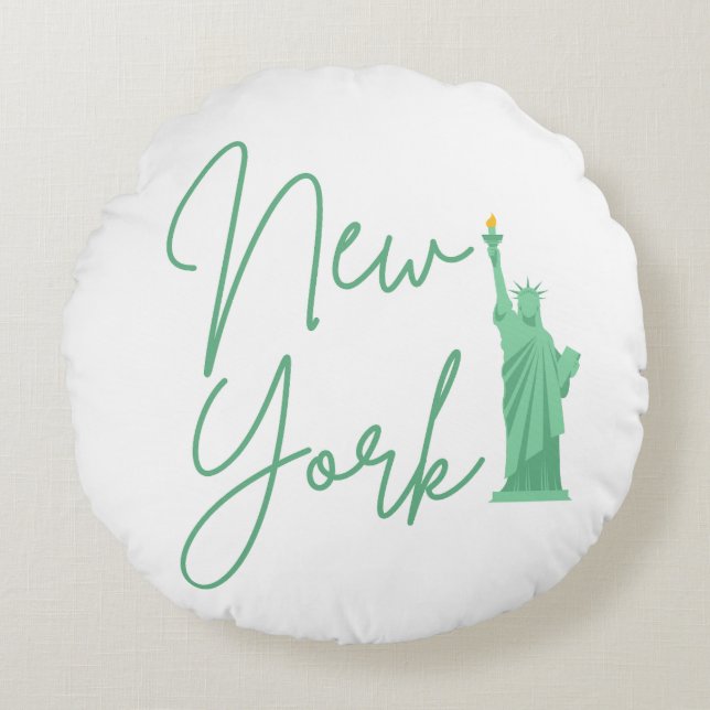 NEW YORK RUNDES KISSEN (Vorderseite)