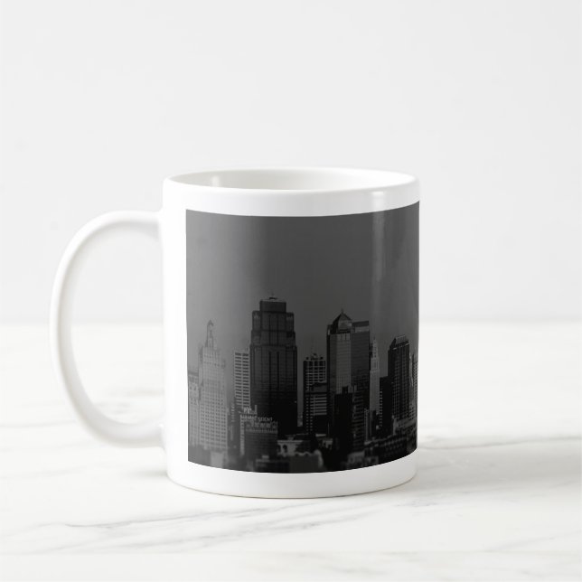 New York schwarz und weiß Kaffeetasse (Links)