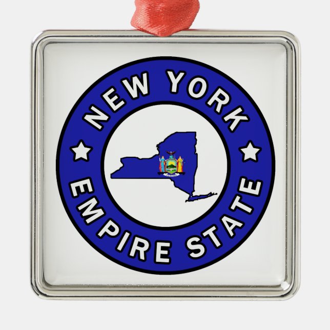 New York Silbernes Ornament (Vorne)