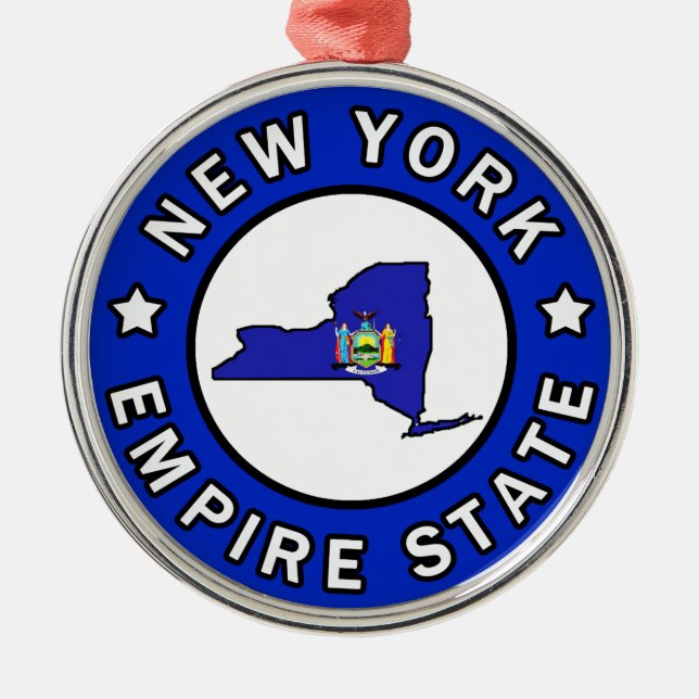 New York Silbernes Ornament (Vorne)