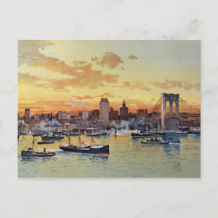 NEW YORK SKYLINE 1896 POSTKARTE