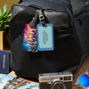 New York Skyline Abstrakt Art Gepäckanhänger