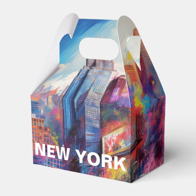 New York Skyline Abstrakt Art Geschenkschachtel (Vorderseite)
