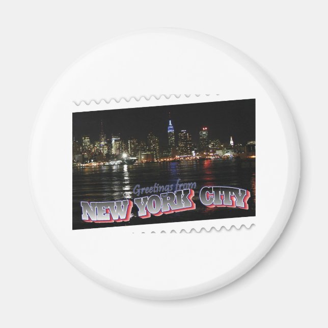 New York Skyline am Night Empire State Magnet (Vorne)