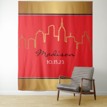 NEW YORK SKYLINE BROADWAY Foto-Op Hintergrund