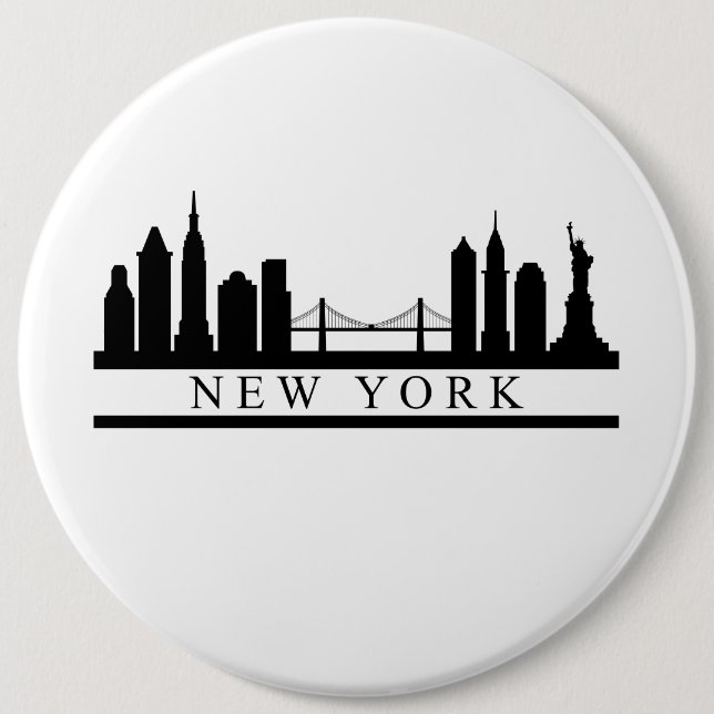 New York Skyline Button (Vorderseite)