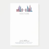 New York Skyline Colored Gebäude