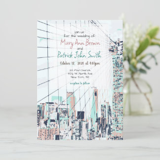 New York Skyline Einladung zur Hochzeit
