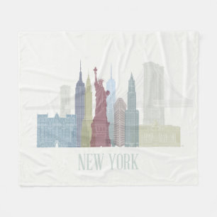 New York Skyline Fleecedecke