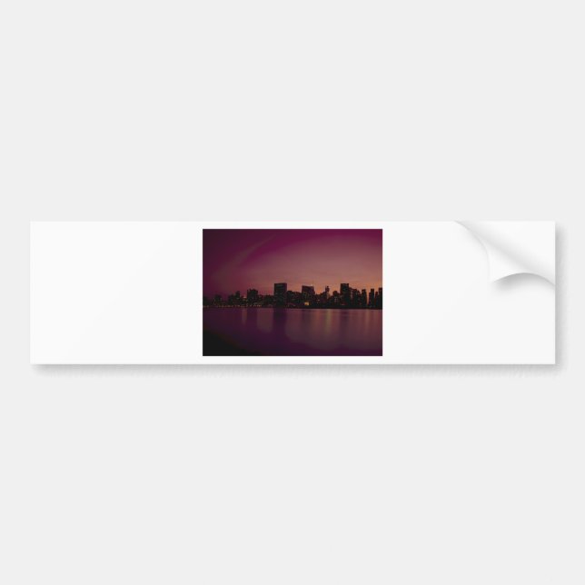 New York Skyline in Dusk Autoaufkleber (Vorne)