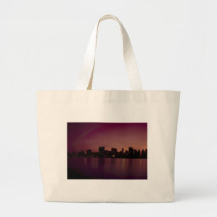 New York Skyline in Dusk Jumbo Stoffbeutel