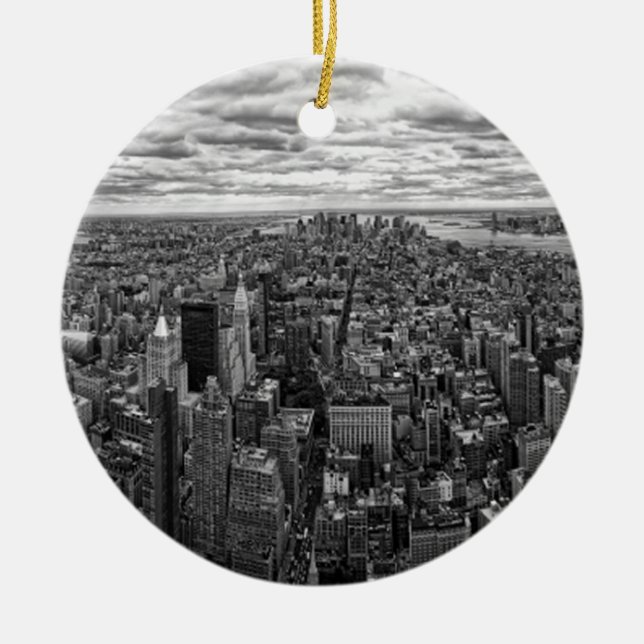 New York Skyline Keramik Ornament (Vorne)