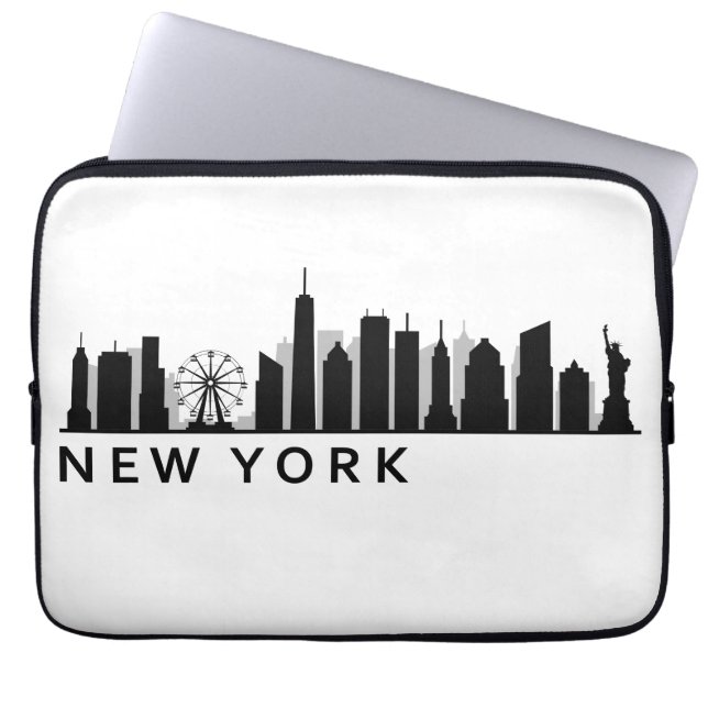 New York Skyline Laptopschutzhülle (Vorderseite)