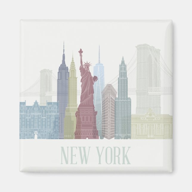 New York Skyline Magnet (Vorne)