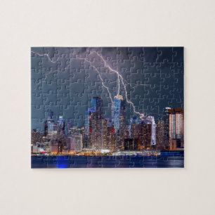 New York Skyline mit Lightning Puzzle