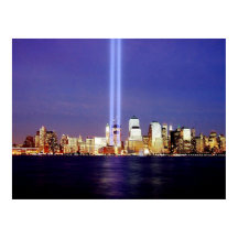 New York Skyline Night Lights Memorial