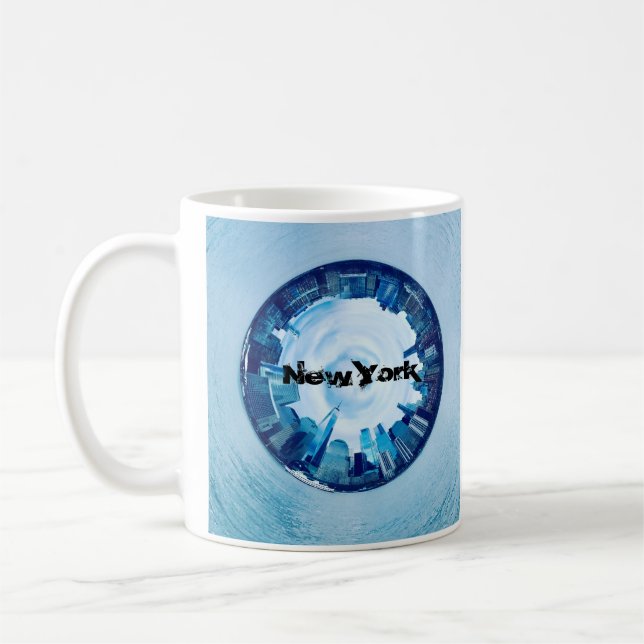 new york skyline of skyscrapers in round cup mug kaffeetasse (Links)