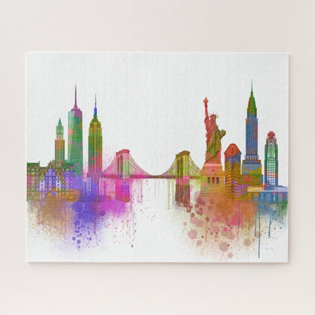 New York Skyline - Rainbow Puzzle (Horizontal)