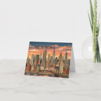 New York Skyline Reise Kunst Vintage | Personalisi