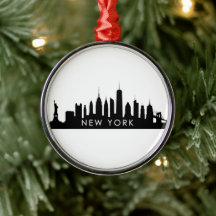 New York Skyline Silhouette Black Elegant NYC