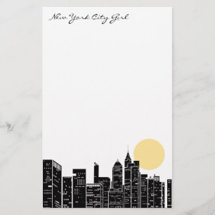 New York Skyline Stationery Briefpapier