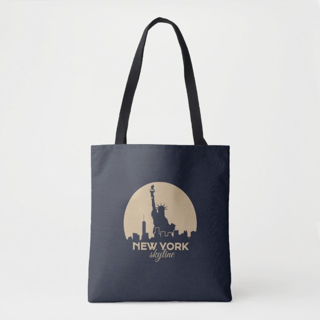 New York Skyline Statue of Liberty Minimalistisch (Vorderseite)
