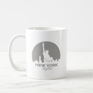 New York Skyline Statue of Liberty Silhouette Kaffeetasse