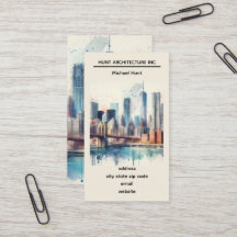 New York Skyline Template Business Card