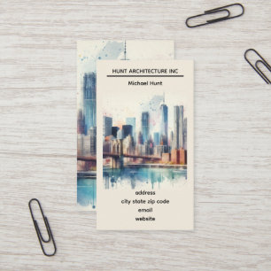 New York Skyline Template Business Card Visitenkarte