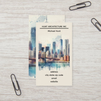 New York Skyline Template Business Card Visitenkarte