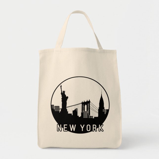 New York Skyline Tragetasche (Vorne)