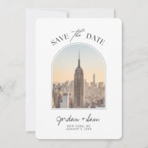 New York Skyline Wedding Save the Date