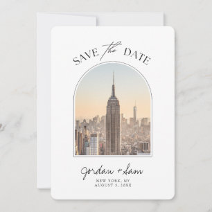 New York Skyline Wedding Save the Date Einladung