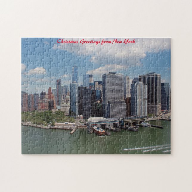 New York Skyline.Weihnachtsgrüße Puzzle (Horizontal)