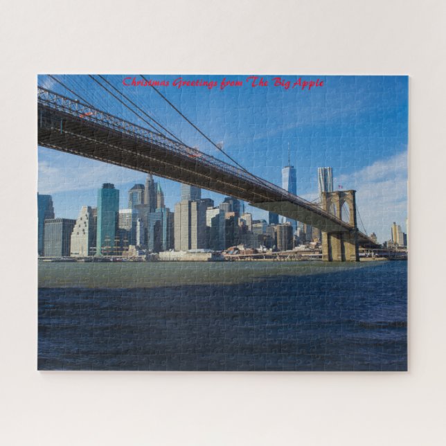 New York Skyline. Weihnachtsgrüße Puzzle (Horizontal)