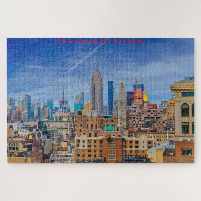 New York Skyline.Weihnachtsgrüße Puzzle (Horizontal)