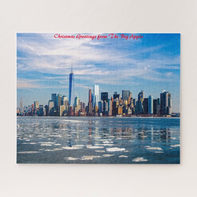 New York Skyline.Weihnachtsgrüße Puzzle (Horizontal)