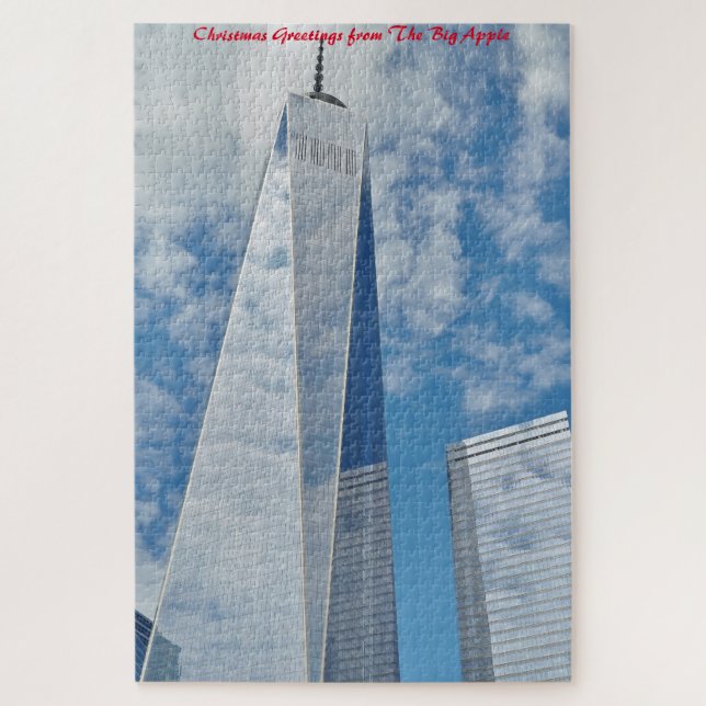 New York Skyscrapers.Christmas Greetings Jigsaw Pu Puzzle (Vertikal)