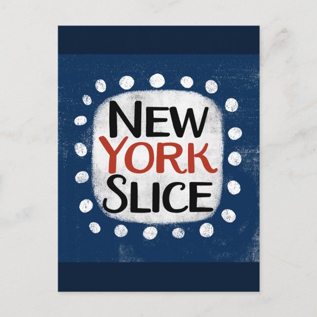 New York Slice Postcard Postkarte (Vorderseite)