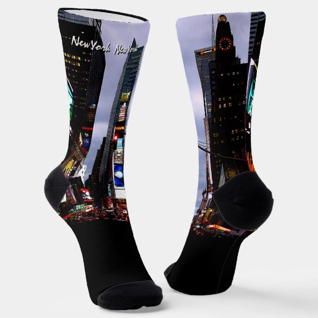 New York Socks Times Square NYC Souvenir Socks Socken (Gewinkelt)