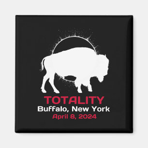 New York Solar Eclipse Totality 8. April 2024 Magnet