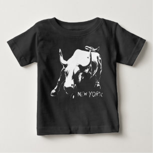 New York Souvenir Baby Bio Shirt Bull Statue