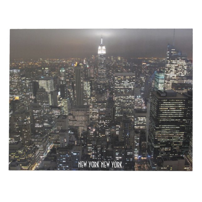 New York Souvenir Notepad Empire State Notepad Notizblock (Vorderseite)