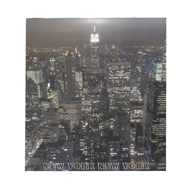 New York Souvenir Notepad Empire State Notepad Notizblock (Vorderseite)