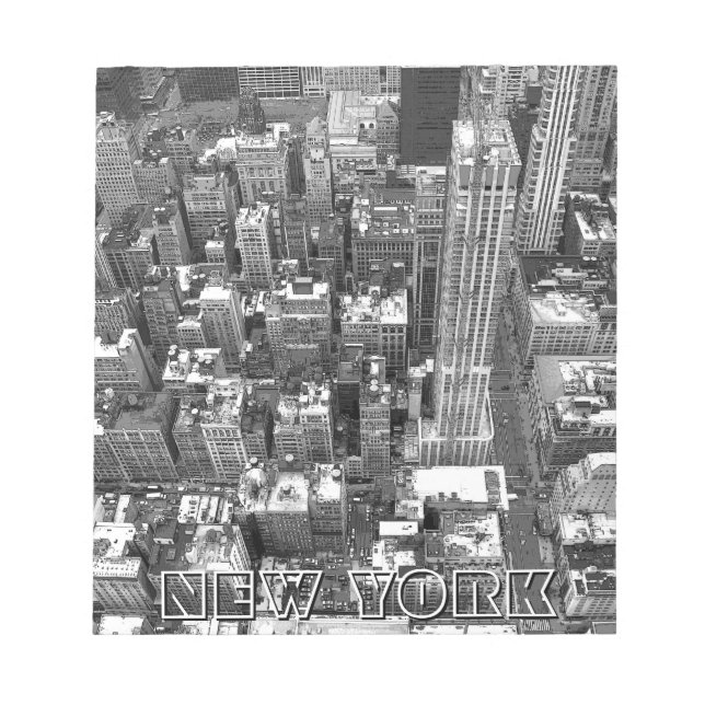 New York Souvenir Notepad Retro NYC View Geschenk Notizblock (Vorderseite)