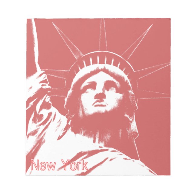 New York Souvenir Notepad Statue of Liberty Gifts Notizblock (Vorderseite)