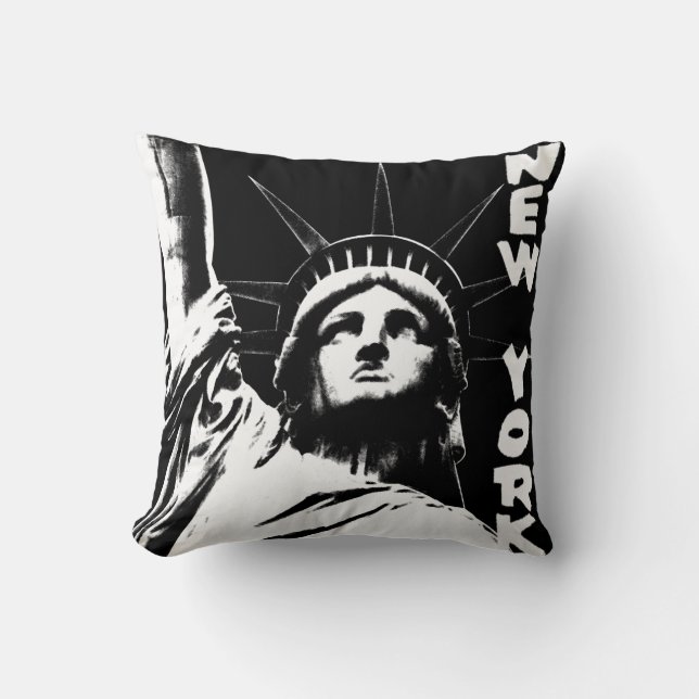 New York Souvenir NY Statue of Liberty Pillow Kissen (Vorderseite)