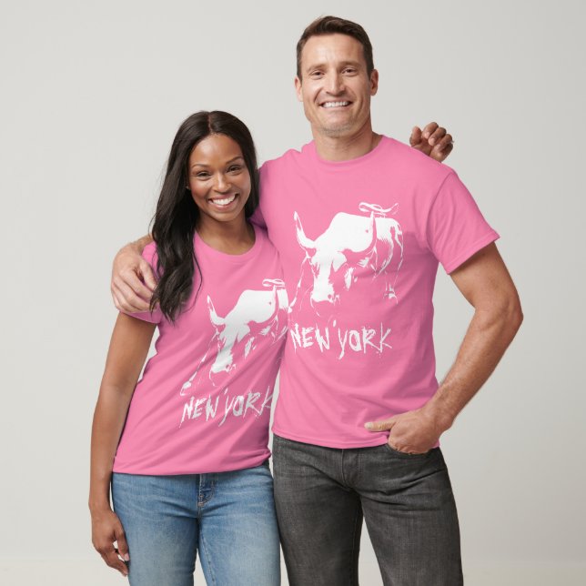 New York Souvenir Tall T - Shirt NYC Bull Shirt (Unisex)