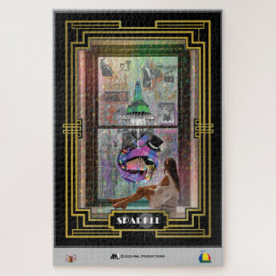 NEW YORK SPARKLE BILD 8 RAHMEN 2 WEISS PUZZLE